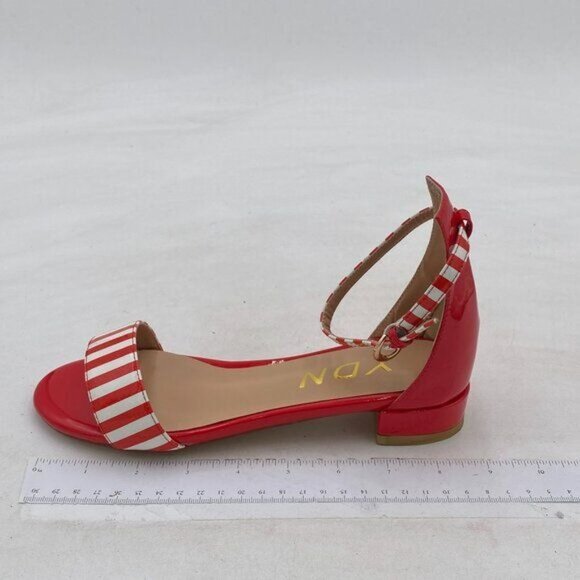 YDN Womens Chic Block Low Heel Sandals Open Toe Ankle Strap Patent Comfortable - Picture 2 of 7